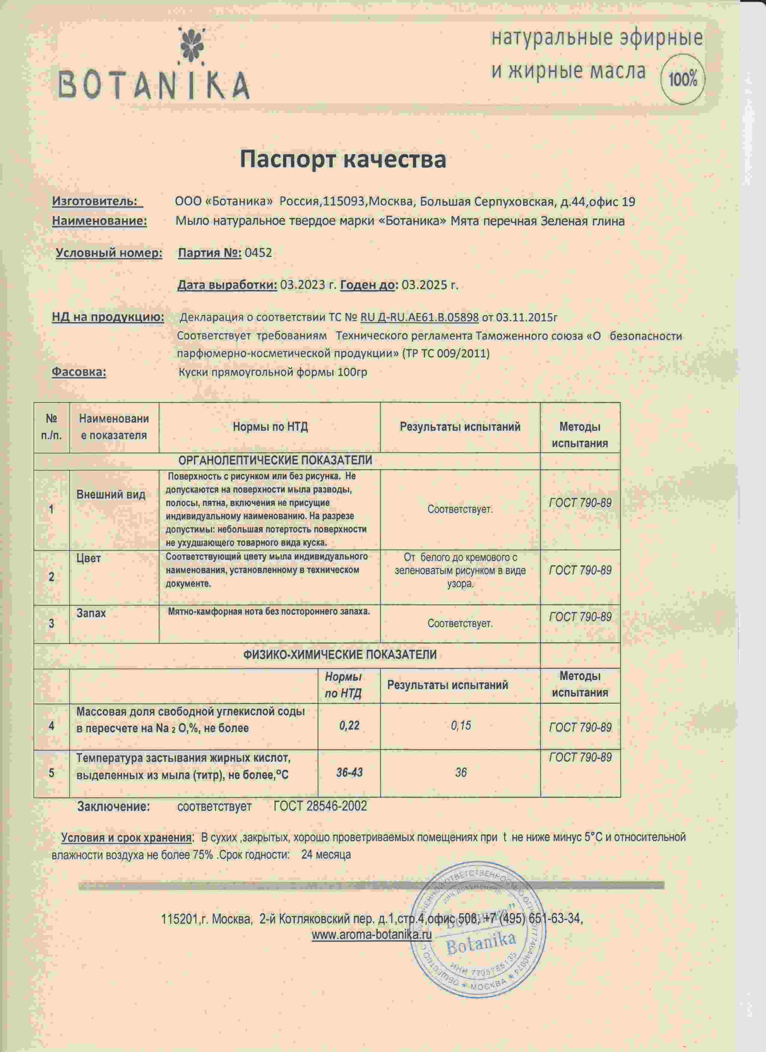 Паспорт №032023